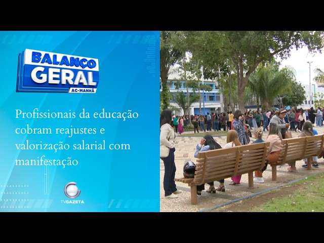 Profissionais da educação cobram reajustes e valorização salarial com manifestação