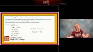 14 7A Multiplication of Radical Expressions monomial times polynomial
