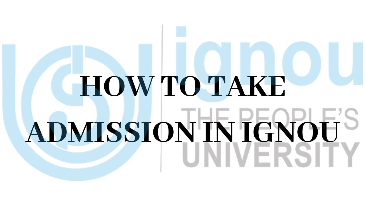 How to take admission in IGNOU online 