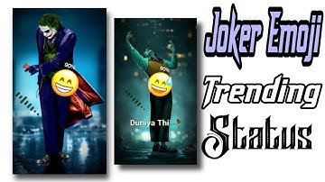 How To make joker Emojis trending status video on kinemaster | #Mudassareditz