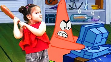 Wait Spongebob! We have technology! with Dominika In Real Life