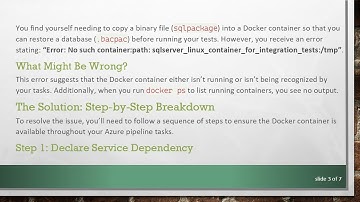 How to Make a Docker Container Available to a Task in Azure Pipelines