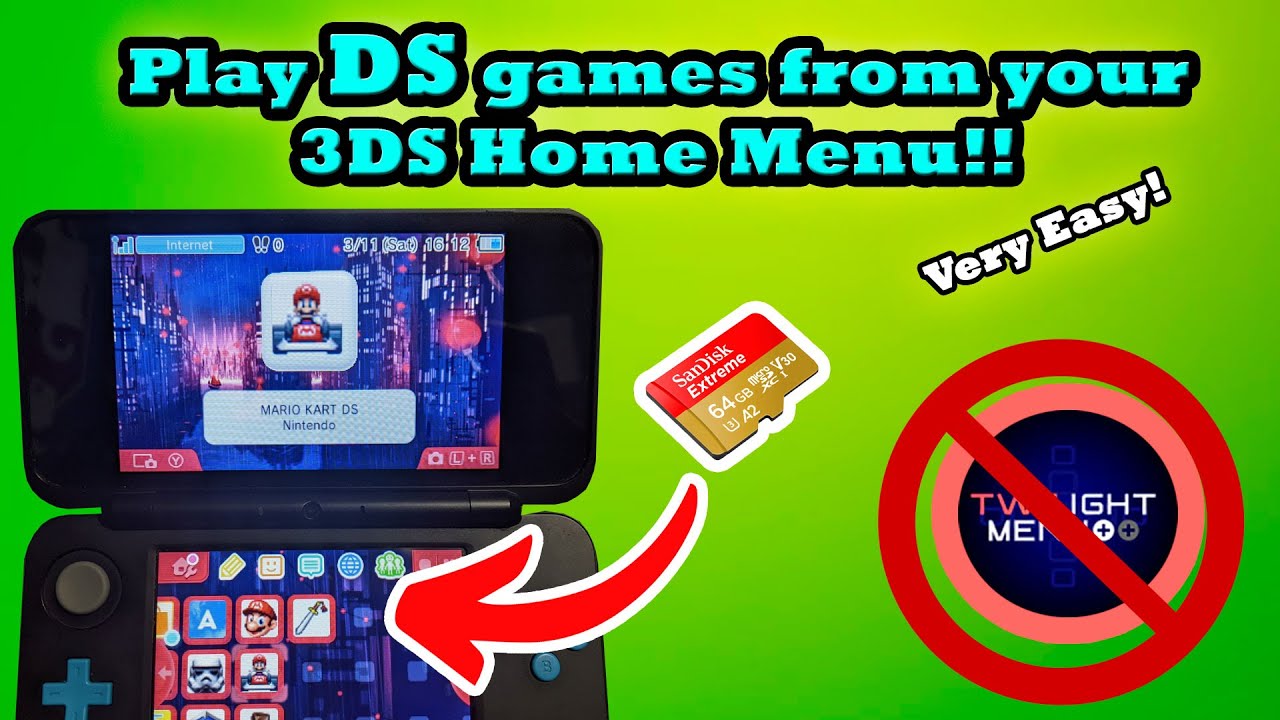 Play Downloaded DS Games DIRECTLY on 3DS Menu! (Without Twilight) - YouTube