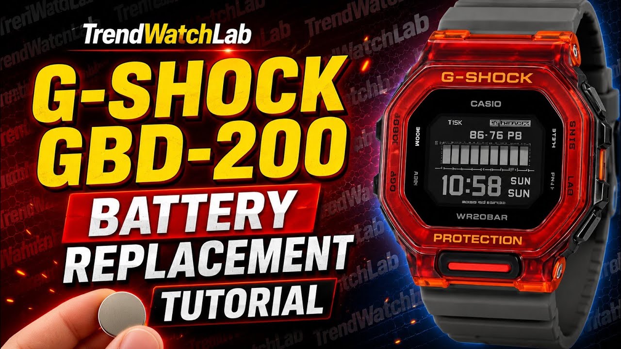 How to Replace Battery on Casio G-Shock GBD-200 - YouTube