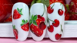 Strawberry Nail Art| Fragole 🍓 sulle unghie |Cherry Nail Art| Fruit Nail Art|Madam Glam