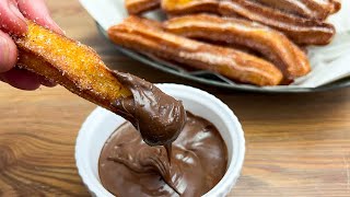 how to Churros Recipe \& Chocolate [No Oven]