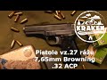 Pistole vz.27 ráže 7,65mm Browning - .32 ACP