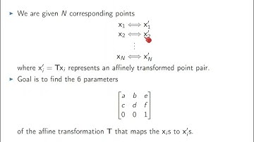 CS565 Computer Vision, Lecture 11: Estimation of Transformations (Spring 2021)