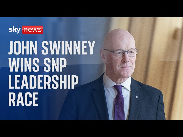 Watch live: John Swinney has won the Scottish National Party leadership contest