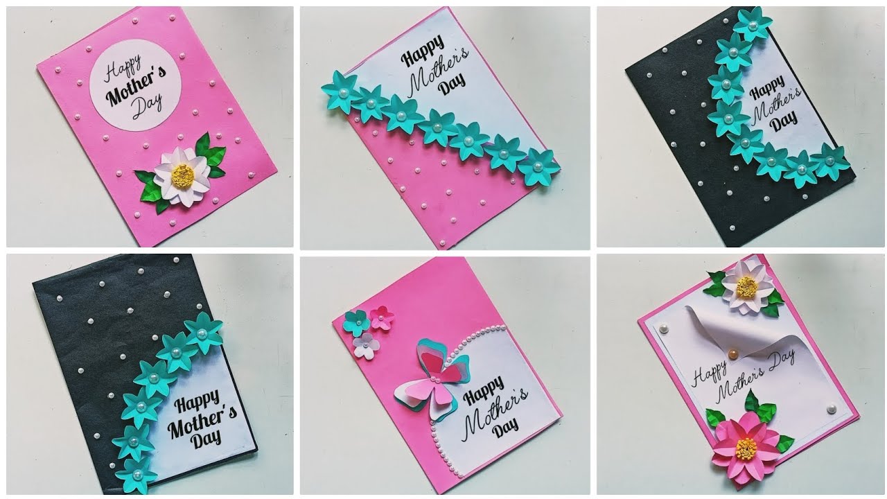 6 Beautiful Mothers Day Card Easy/ DIY mother's day greeting card/How to make Mother's Day Card Easy