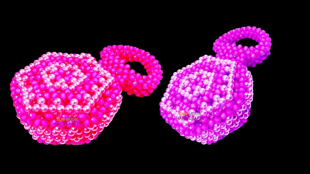 নতুন ডিজাইন এর ব্যাগ/Only My unique idea beads bag/How to make beaded round bag/New design beads bag