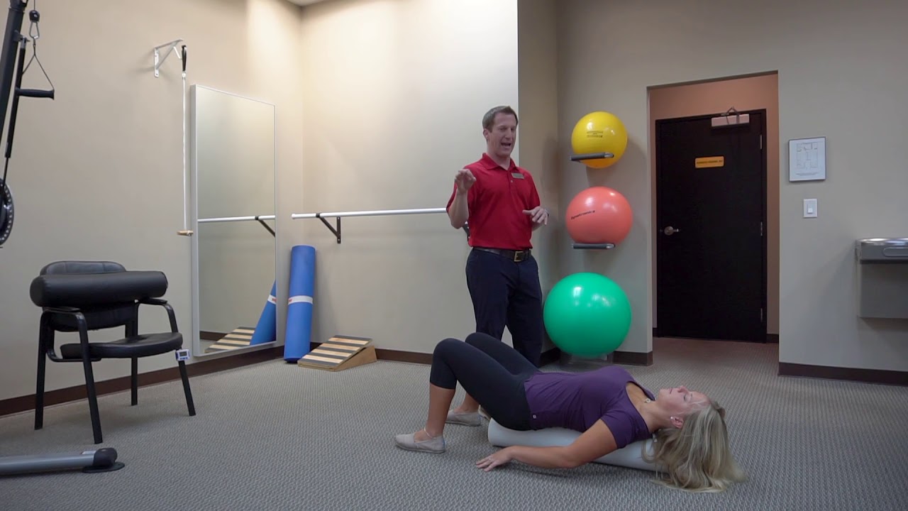 Pec Stretch on Foam Roller Shoulder Pain Physical Therapy for