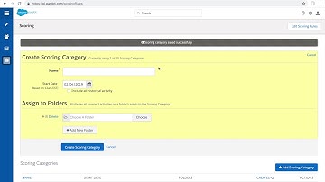 Pardot Tutorial : Scoring Categories