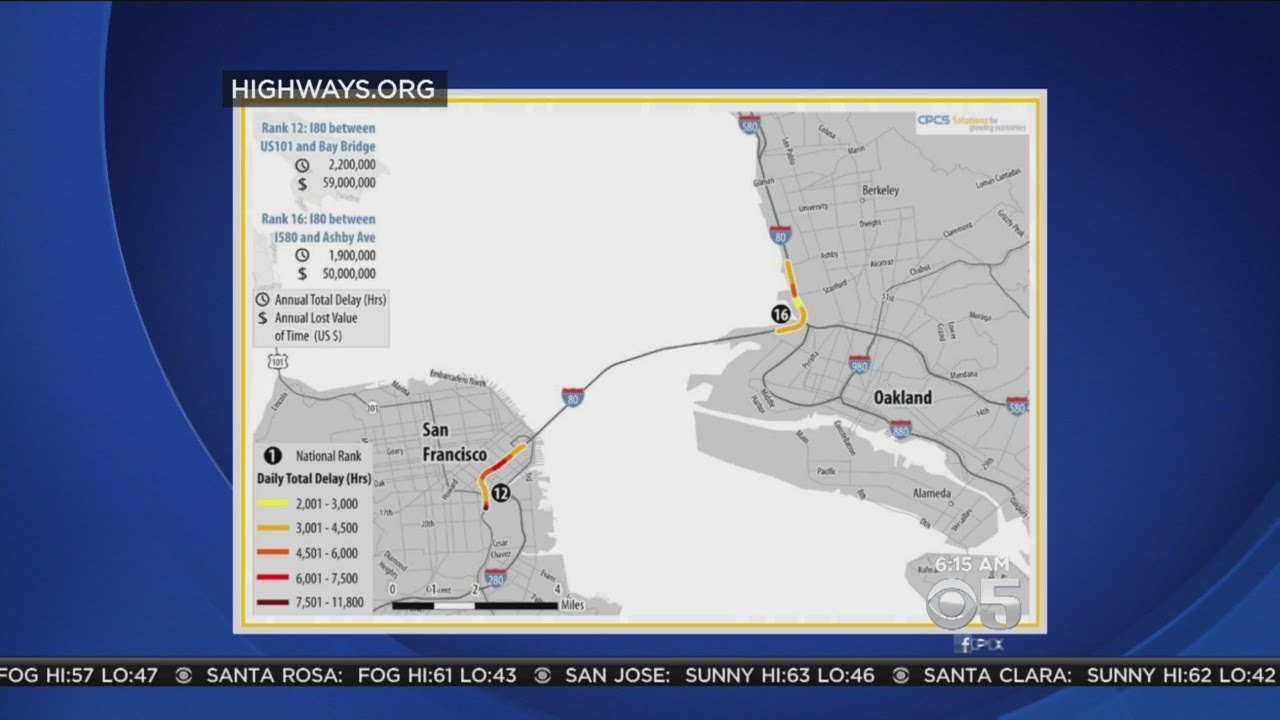 Bay Area Contains Some Of Nation's Worst Traffic Bottlenecks