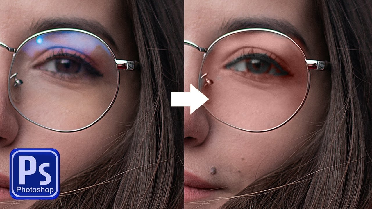 Photoshop에서 안경의 반사빛을 제거하는 방법 How to Remove Reflections in Eyeglasses in Photoshop