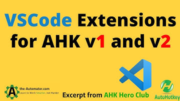 VSCode extensions for AutoHotkey v1 and v2