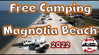 ⛺ Free Beach Camping at Magnolia Beach 2022 // Indianola Beach
