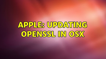 Apple: Updating OpenSSL in OSX