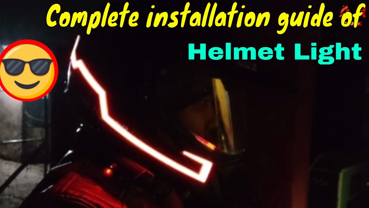 Led Helmet Install Motorcycle helmet light installation - YouTube
