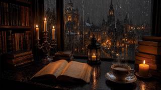 You're Reading Alone at Victorian London by the Window while it Rains | Dark Academia, 4K Ultra HD