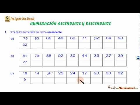 Ascendente Y Descendente Hasta 100 Matematicas Basicas Ejercicios