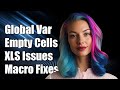 Global Variable Empty in Excel: Issues with Multiple XLS Files and Macros