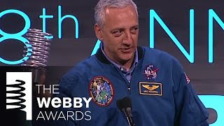 George Takei presents to astronauts Mike Massimino and Dr. Kathryn Sullivan