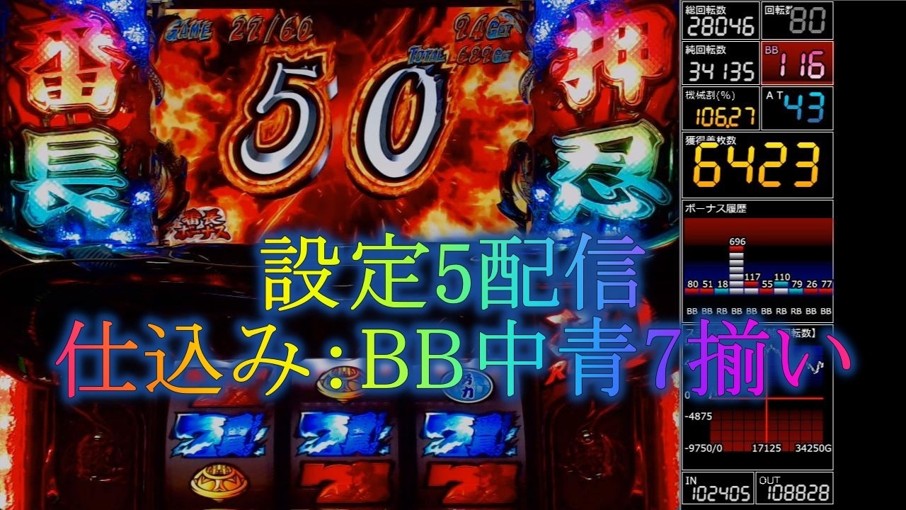設定5】押忍！サラリーマン番長 パチスロ実機配​信 - YouTube