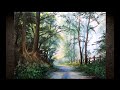 #45 УТРЕННИЙ ПЕЙЗАЖ маслом. Как нарисовать лесной пейзаж | Morning landscape.  How to Paint Forest