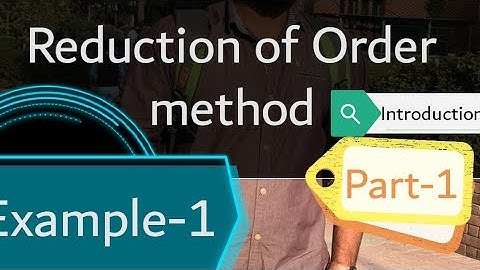 Reduction of order method ¦How to find Second solution of differential equation? Part1