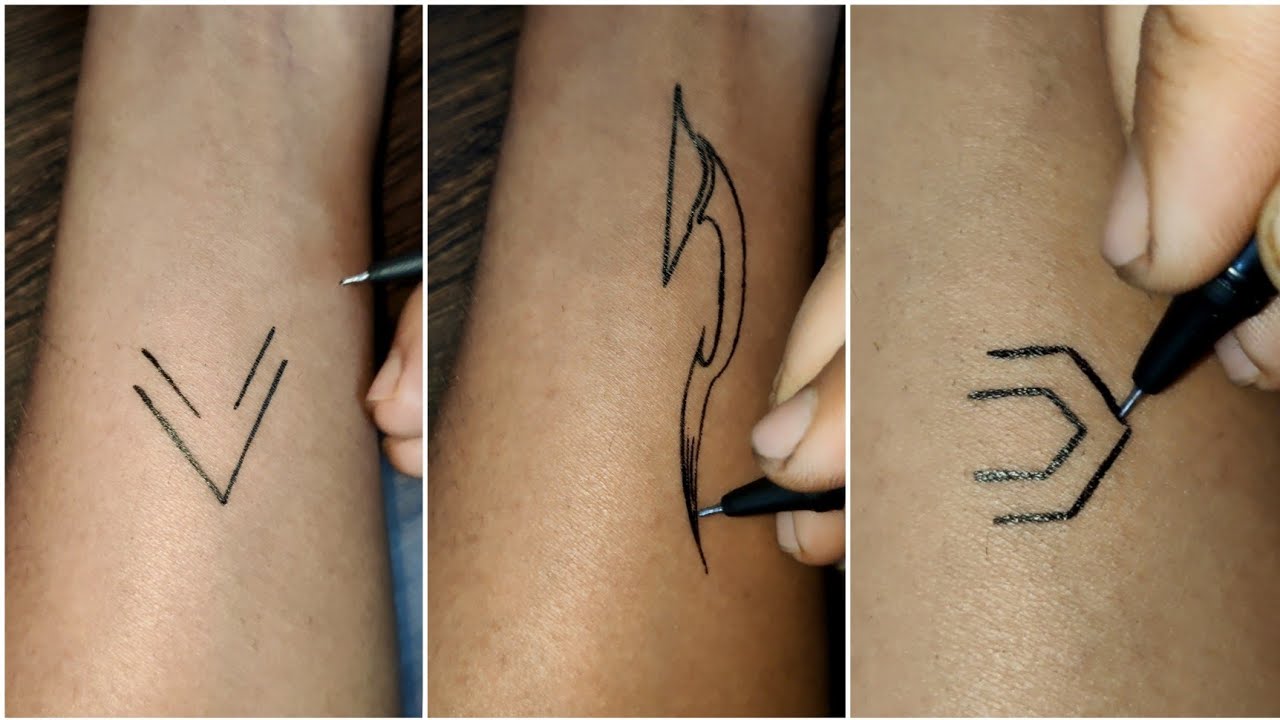 Fake Tattoo Drawing Ideascrease Easy Tattoo you can make Czech republic tattoo|| tattoo making art ...
