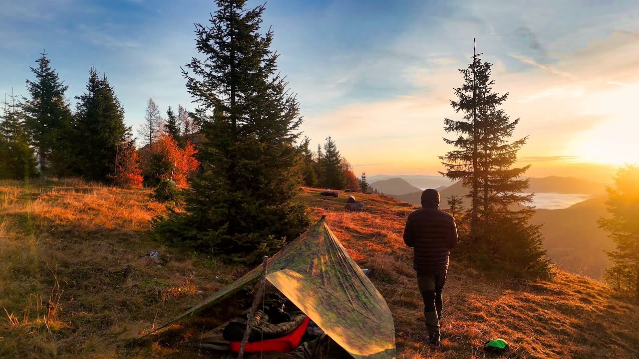 Übernachtung an der Baumgrenze, mit einem Tarp