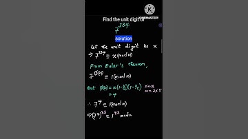 How to find the unit digit of a number | Euler