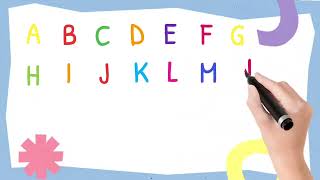 Writing Capital Letters Alphabets with Colours| Alphabets A to Z with colours| A for Apple