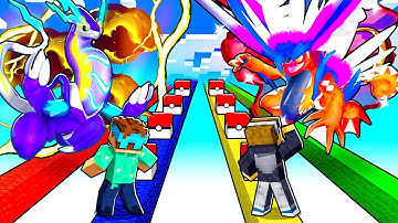 LEGENDARY Pokémon LUCKY BLOCK RACE In Minecraft PIXELMON!