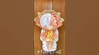 BUKET UANG BENTUK KIPAS MIX SNACK POCKY #buketuangkipas #buketwisuda #kadoultah #kadowisuda