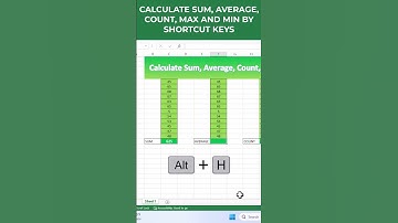 The Secret to Calculating Sum Average Count Max and Min in Excel like a Pro Using Shortcut Keys