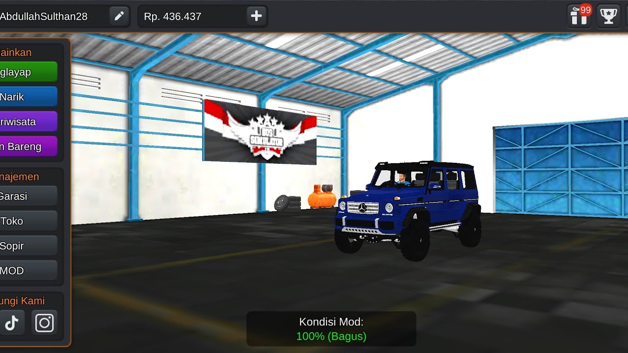 BUSSID Gameplays: Trip from Jakarta to Bali with Mercedes-Benz G500 4X4 Part 1.