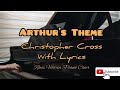 Arthurs theme with lyrics christopher cross racz viloria piano cover