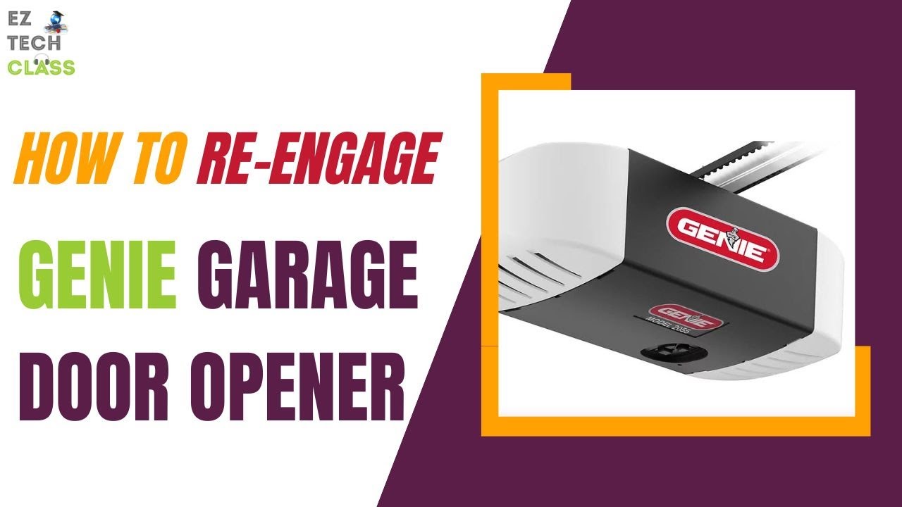 Disengage And Reengage Garage Door Opener GENIE Ultra Quiet 2055 EZ 