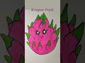 Easy Dragon Fruit Drawing #drawing #art #kids #kidsdrawing #kidslearning #fruit #dragonfruit #feed