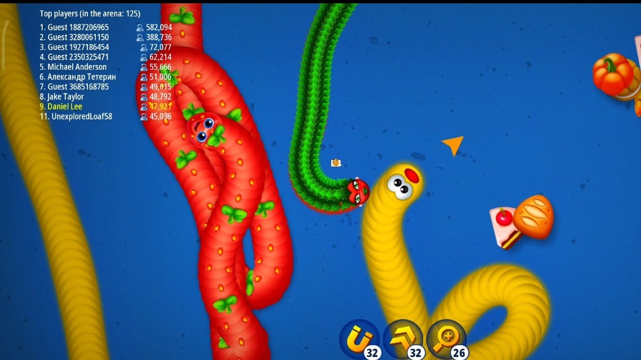 worms🐛 zone io gameplay🐍 video _ 52446+ high score _ 12+ worm🐛 defeated gameplay🐍