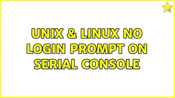 Unix & Linux: No login prompt on serial console