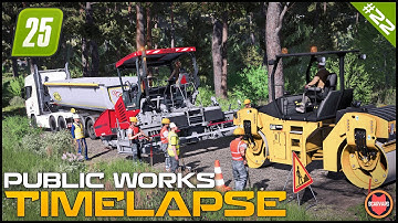 🚧 De oude bosweg asfalteren met een Vogele-asfalteermachine ⭐ FS25 Raven Valley Roleplay Openbare...