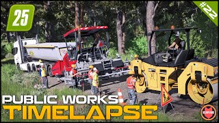 🚧 Paving The Old Forest Road With Vogele Paver ⭐ FS25 Raven Valley Roleplay Public Works