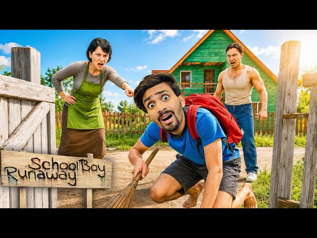 Playing School Boy Runaway | Can I Escape From My Parents? 😲