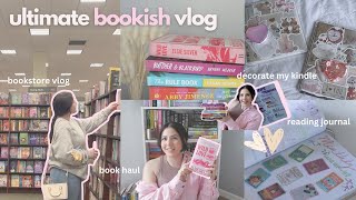 bookstore vlog, new releases, reading journal, decorate my kindle with me | ultimate bookish vlog 📖🎀