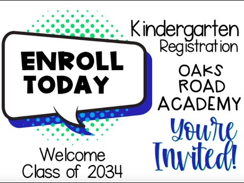 Oaks Road Academy Kindergarten Registration 2021