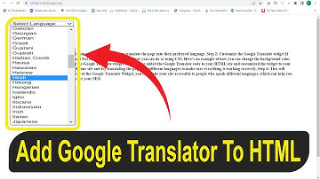 How to add Google Translator to HTML Website | Add Language translator on Website