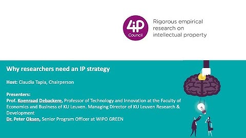 4iP Council Webinar - Why researchers need an IP strategy